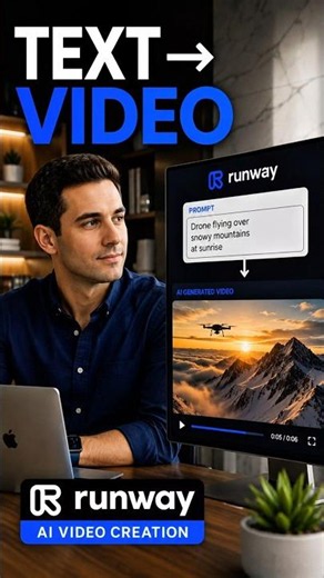 Turn Your Text Into Videos 🎬 | Runway AI #AITools #YouTubeShorts #shorts