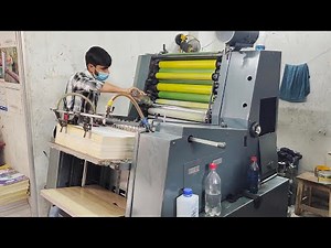 Label Sticker Printing by Old Hashimoto Offset Printing Machine