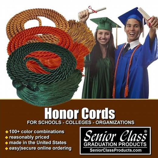 Graduation Honor Cords - Honor Stoles - Class Officer Stoles
