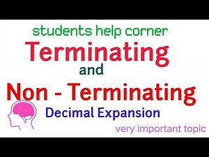 Terminating decimal and non terminating decimal examples with concept class 9 up board/cbse board