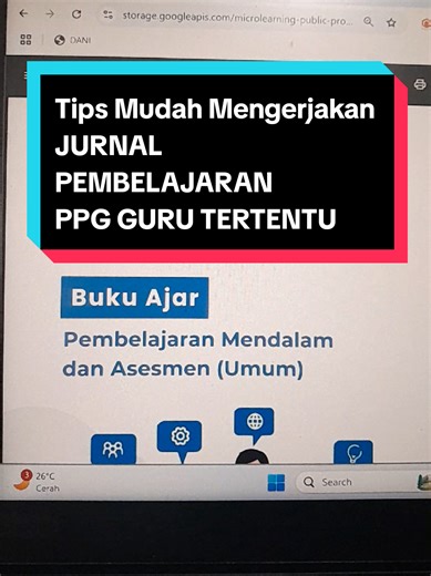 Tips Mengerjakan Jurnal Pembelajaran PPG Guru Tertentu