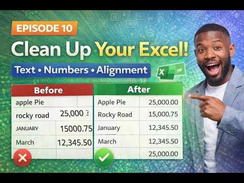 Why Your Excel Looks Messy (Fix Text & Number Alignment FAST!) | Episode 10