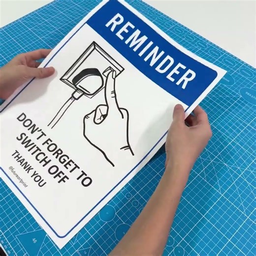 Reminder Do Not Forget to Switch Off Peringatan Jangan Lupa Tutup Suis Malaysia Sticker