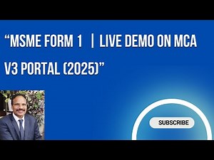 “How to File MSME Form-1 on MCA V3 Portal | Step-by-Step Live Demo (2025 Update)”