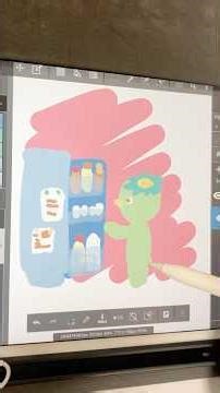 🥒 Cute Kappa 💚iPad Drawing Sounds | ASMR１ #artshorts #asmr #drawing