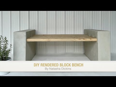 HOW TO DIY Rendered Block Bench