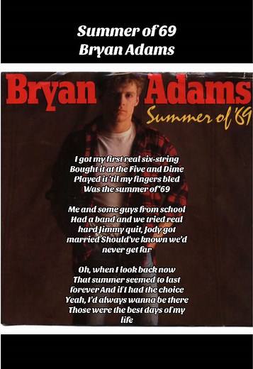 Summer of '69 by Bryan Adams: A Nostalgic Anthem