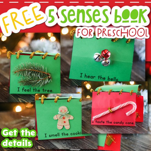 Free Printable Christmas Five Senses Book