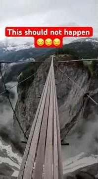 Suspension Bridge Collapsed Mid-Crossing 😱 | Extreme Wind Horror POV #adventuresport