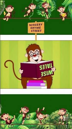 Monkey Finger Family - Daddy Monkey Song #shorts #fingerfamily #kidssongs #nurseryrhymestreet