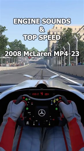F1 2008 McLaren MP4-23 Engine Sounds & Top Speed 🏎️ F1 2020