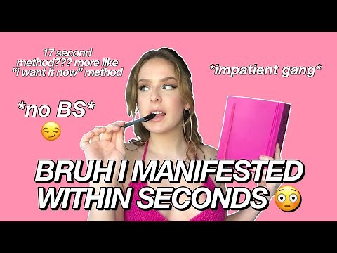 This how u ACTUALLY manifest INSTANTLY (cuz i'm IMPATIENT) | 17 Second Method | LOA