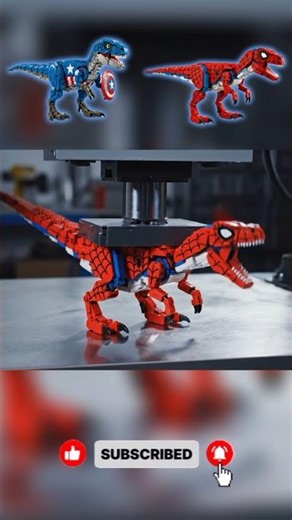 LEGO Velociraptor in Spiderman & Captain America Suits Under Extreme Pressure!