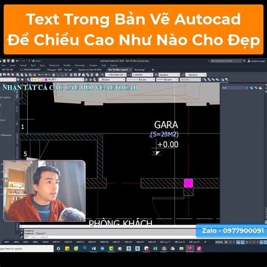 Text Trong Bản Vẽ Autocad Để Chiều Cao Như Nào Cho Đẹp #AutocadPhuongTk #BaiTapNoiThatPTK #LayoutSketchup | Phuong Tk