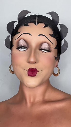 Adorable Betty Boop Makeup Transformation by Sarah New and Sophie Hannah