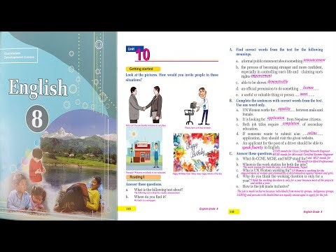 Class 8, Unit 10 || Vacancy Announcement