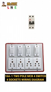 42K views · 768 reactions | Extension Board Wiring 16A. 2 Pole MCB 4 Switch 4 Socket Connection Diagram #fbreels #extenstionboardwiringdiagram | minar electrical pitlam | Facebook