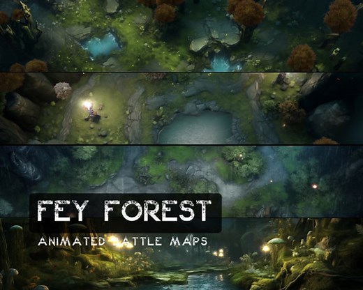 D&D Fey Forest Animated Battlemaps Pack, Dungeons and Dragons Digital Battle Maps, Roll20 Battlemap, Foundry Dnd Maps - Etsy