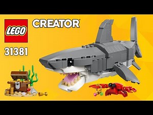 LEGO Creator Fierce Shark with a Treasure Chest (31381)[379 pcs] Step-by-Step Building Tutorial