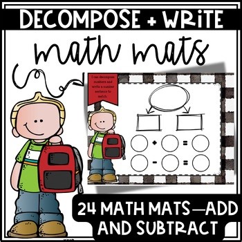Kindergarten and 1st Grade Decomposing Numbers Math Mats | Fact Fluency