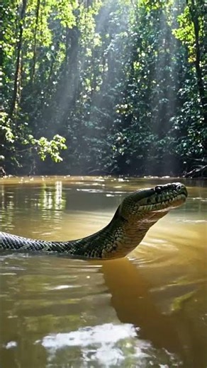 Anaconda in river #snake #3danimation