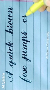 A quick brown fox jumps over the lazy dog. #cursivewriting #CursiveHandwriting #cursiveletters #reels | Shafi Ullah