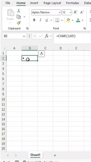 Shortcut for Bullet Point in Excel #spreadsheet #exceltips #excelshortcuts