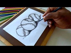 How to draw a Baseball by Artist Gregory Hilderbrand, Jr