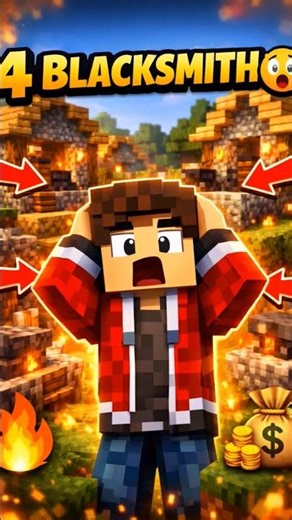 4 Blacksmith Village Seed 😱 Unlimited Loot OP Minecraft Seed | Best Seed Ever! #minecraft#viral