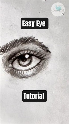 Easiest Eye Drawing - Tutorial | Step by Step learn 👁️ #drawing #art #eyes #shorts
