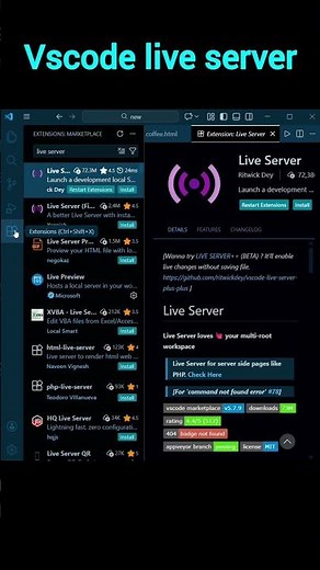 how to use live server in visual studio code #vscode #visualstudio