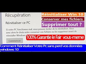 Comment réinitialiser Windows 10 et le remettre à neuf | Hp/Dell/samsung/Acer/Asus