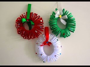 Easy Christmas Wreath Tutorial ~ DIY Christmas Room Decor ~ X'mas Decor Ideas with Paper...