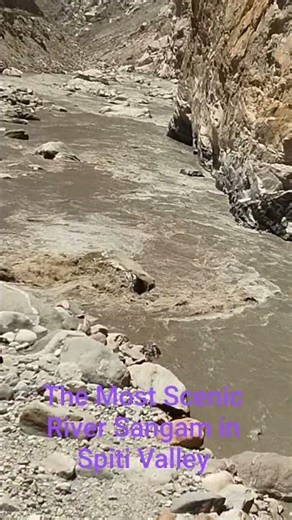 The most beautiful Sangam of two rivers in Spiti Valley