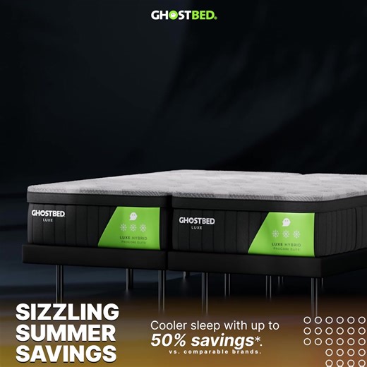 Say goodbye to compromise. The GhostBed Split King Adjustable Set gives both sleepers total control over their comfort—with dual remotes, customizable positions, and cooling mattresses that make bedtime better for everyone. And right now, during our Summer Sale, it’s available for up to 50% less than similar sets from other brands. It’s the best of both worlds—premium features and serious savings. | GhostBed