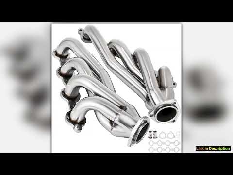SucceBuy Exhaust Conversion Swap Header for Chevrolet GMC Truck LS1 LS2 LS3 LS6 Long Tube Header Ex