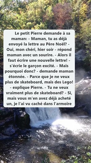 L'enfant a découvert le cadeau caché et doit changer sa lettre au Père Noël!