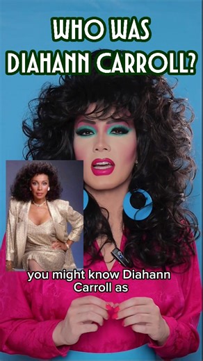 Diahann Carroll was a trailblazer in SO many ways 👏 Video Description: Taipei is a drag queen wearing dramatic 80s makeup, teased up black curly hair, and a fuschia jumpsuit. She describes a brief history of Diahann Carroll's life and career, using reference images and a brief video clip to illustrate her points. #80s #80snostalgia #80stv #DiahannCarroll #TVHistory | Taipeiqueen