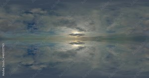 sky 360 equirectangular hdr spherical mirror, panoramic clouds environment map landscape projection. High quality 4k footage