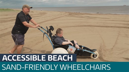 Ingoldmells Beach becomes 'England's most accessible beach' - Latest From ITV News
