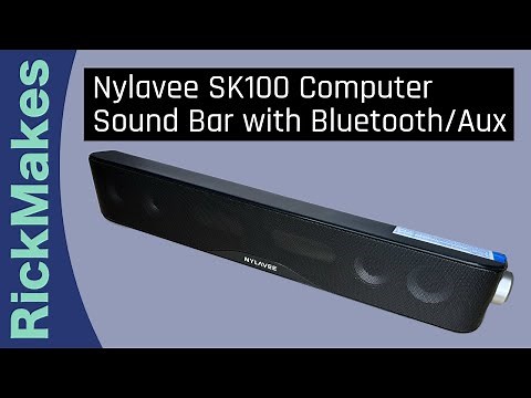 Nylavee SK100 Computer Sound Bar with Bluetooth/Aux