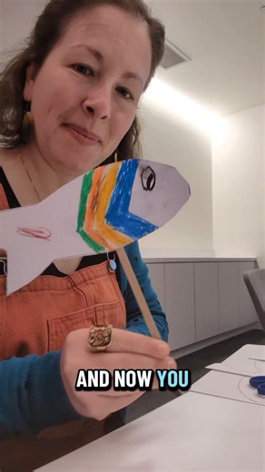 Rod puppets have been around for over a thousand years! Let's make a fish puppet! #puppetry