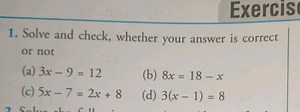 ExercisSolve and check, whether your answer is correct or not... | Filo