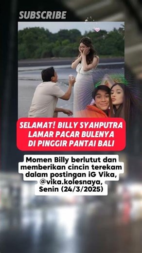 Billy Syahputra lamar vika⁉️ vika kolesnaya model asal belarus