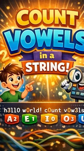 Count Vowels in a String in Python 🔤 | 20-Second Coding Trick #coding #correctcoding #programming