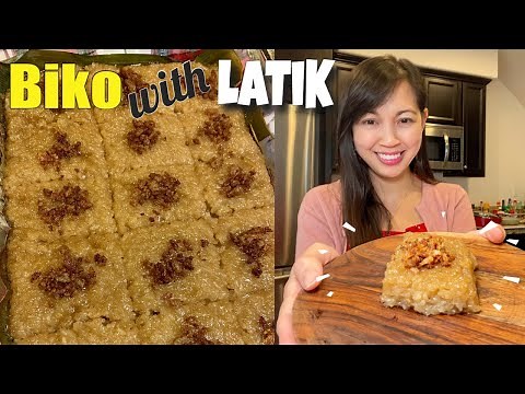 How to make Biko with Latik (Filipino Sticky Rice Cake with Coconut Curds ) *Not Too Sweet*