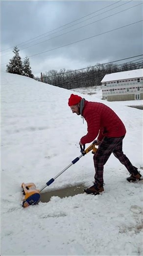 Viral Electric Snow Shovel: Clear Snow FAST! #shorts