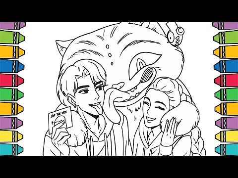 KPop Demon Hunters New Coloring Pages / How to Color Rumi Mira Zoey and DERPY TIGER🎤✨