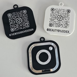 Personalised QR Code Acrylic Keychain: Social Media Scan - Etsy