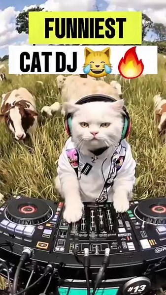Viral Funny Cat DJ 😹 | Hilarious Virtual DJ Cat Mix 🔥 #shorts #cat #ai